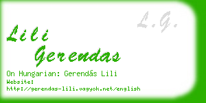 lili gerendas business card